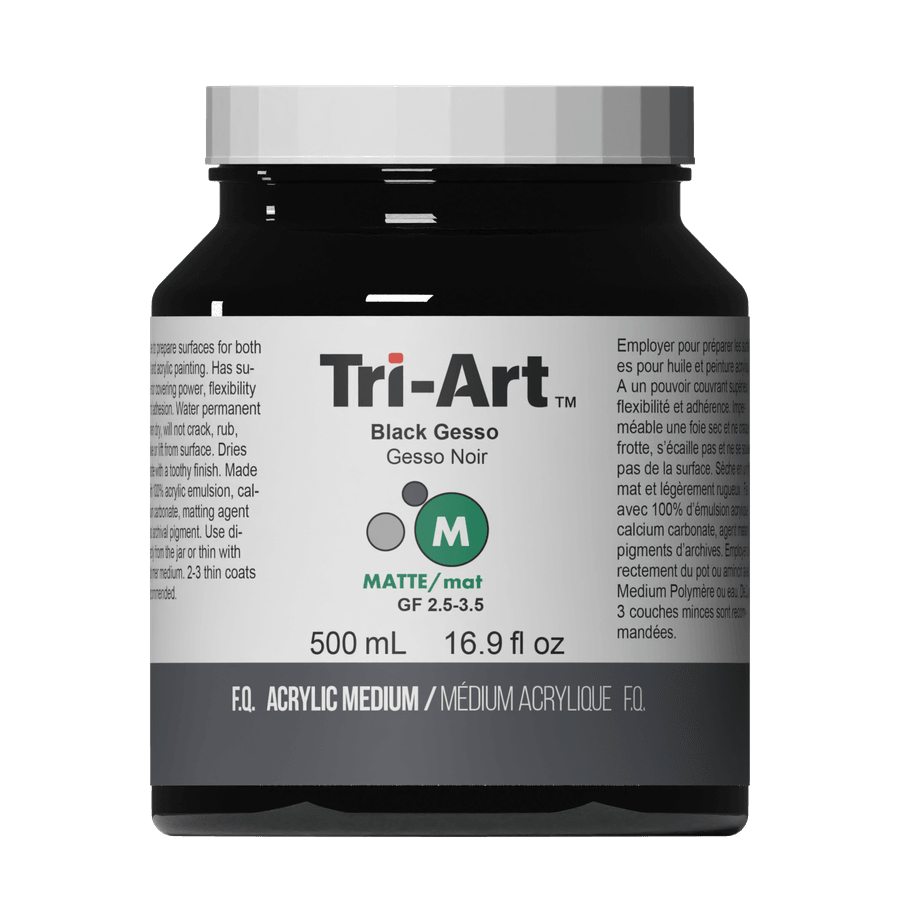 Tri-Art Acrylic Mediums - Black Gesso-5