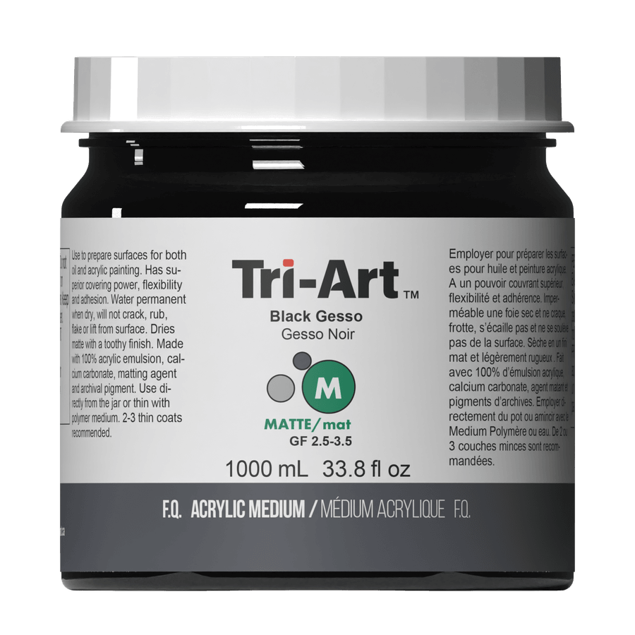 Tri-Art Acrylic Mediums - Black Gesso-2